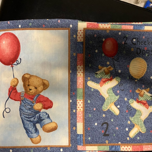 Blue Jean teddy and friends counting cloth book - Picture 2 of 4